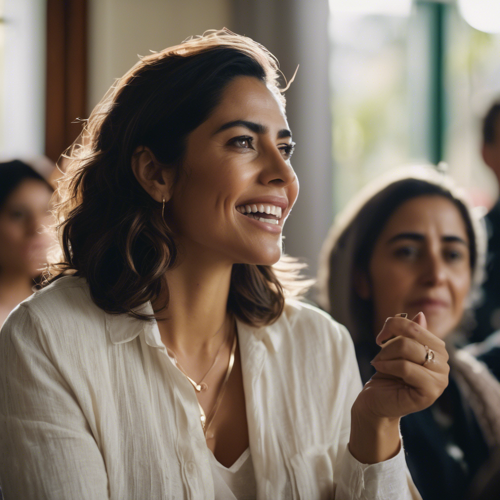 Persona chilena hablando con confianza ante una audiencia