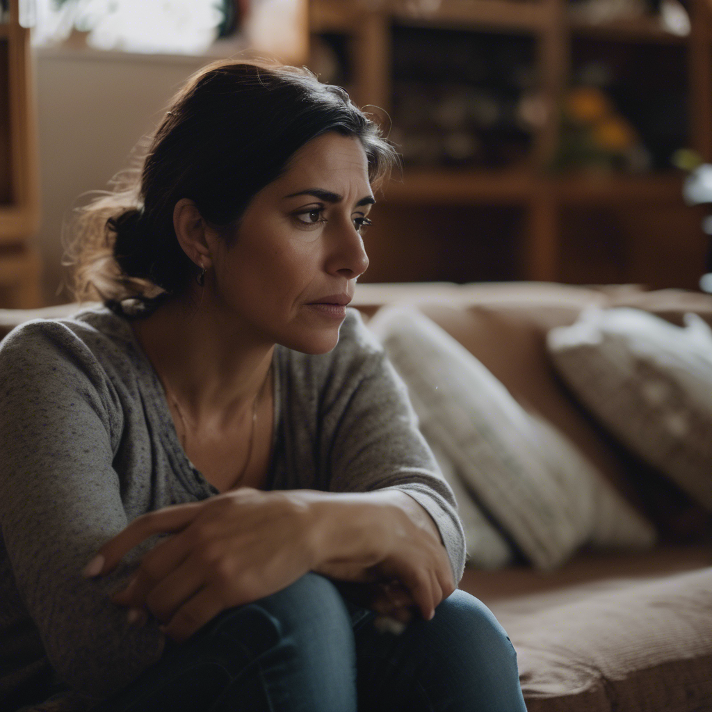 Mujer chilena gestionando su ira en una discusión familiar